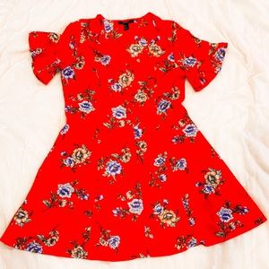 Red Floral Dress